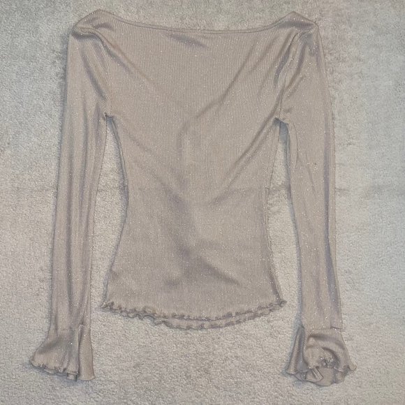 Free People 'Say When' Long Sleeve Keyhole Tie Front Top - Picture 4 of 4